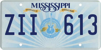 MS license plate ZII613