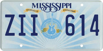 MS license plate ZII614