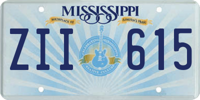 MS license plate ZII615