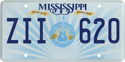 MS license plate ZII620