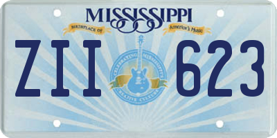 MS license plate ZII623