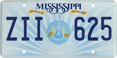 MS license plate ZII625