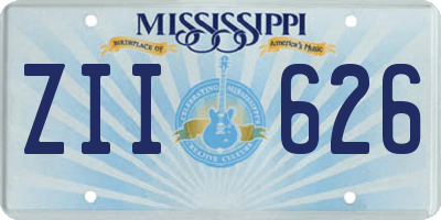 MS license plate ZII626