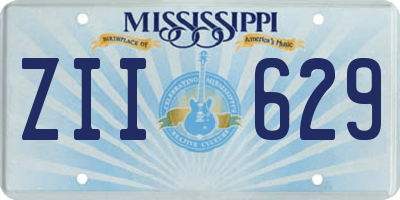 MS license plate ZII629
