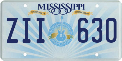 MS license plate ZII630