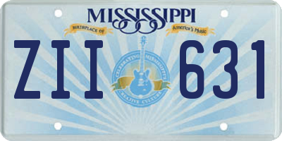 MS license plate ZII631