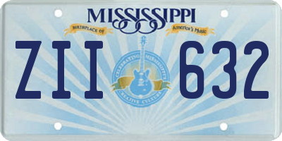 MS license plate ZII632
