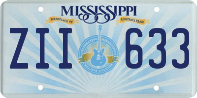 MS license plate ZII633
