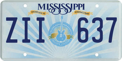 MS license plate ZII637