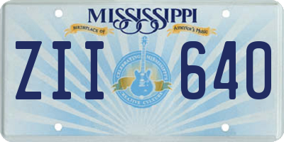 MS license plate ZII640