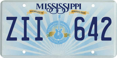 MS license plate ZII642