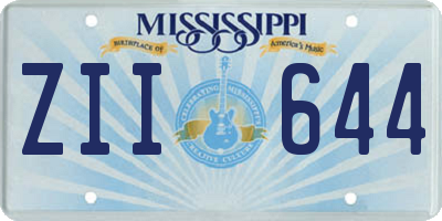 MS license plate ZII644