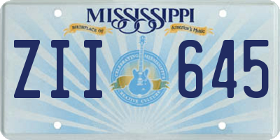 MS license plate ZII645