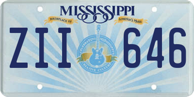 MS license plate ZII646