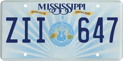 MS license plate ZII647