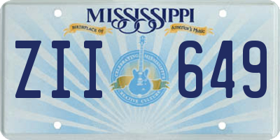 MS license plate ZII649