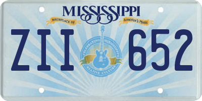 MS license plate ZII652