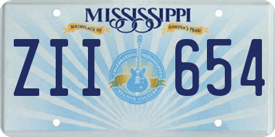 MS license plate ZII654