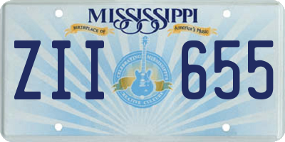 MS license plate ZII655