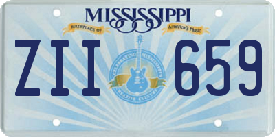 MS license plate ZII659