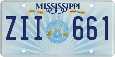 MS license plate ZII661