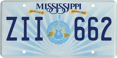MS license plate ZII662