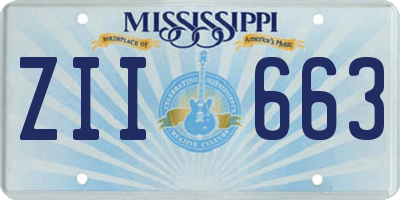 MS license plate ZII663