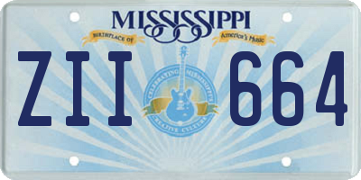 MS license plate ZII664