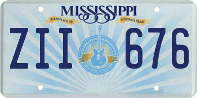 MS license plate ZII676