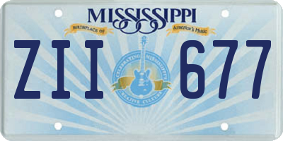 MS license plate ZII677