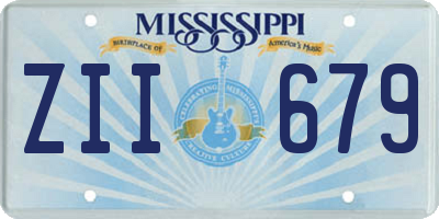 MS license plate ZII679