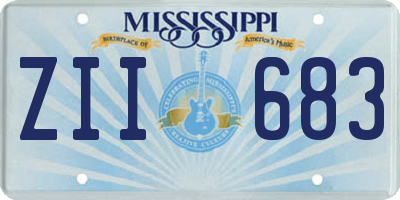 MS license plate ZII683