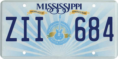 MS license plate ZII684