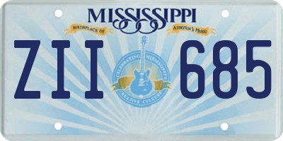 MS license plate ZII685