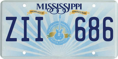 MS license plate ZII686