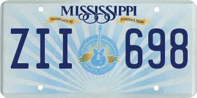MS license plate ZII698