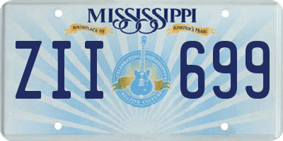 MS license plate ZII699