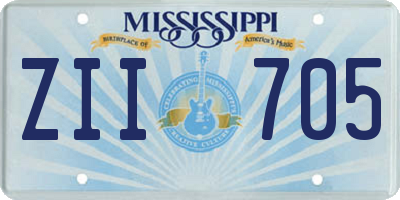 MS license plate ZII705