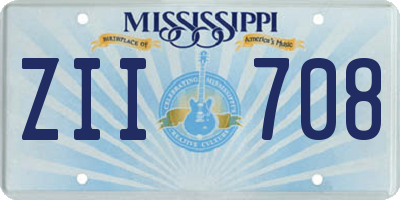 MS license plate ZII708