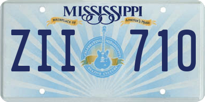 MS license plate ZII710