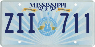 MS license plate ZII711