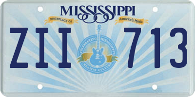 MS license plate ZII713