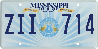 MS license plate ZII714