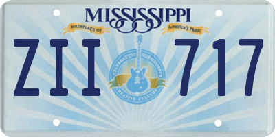 MS license plate ZII717