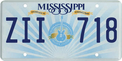 MS license plate ZII718