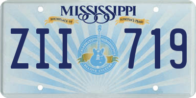 MS license plate ZII719