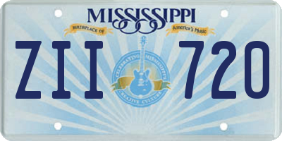 MS license plate ZII720