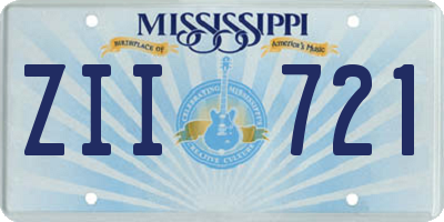 MS license plate ZII721