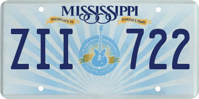 MS license plate ZII722