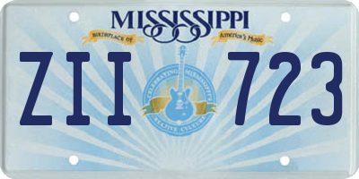 MS license plate ZII723